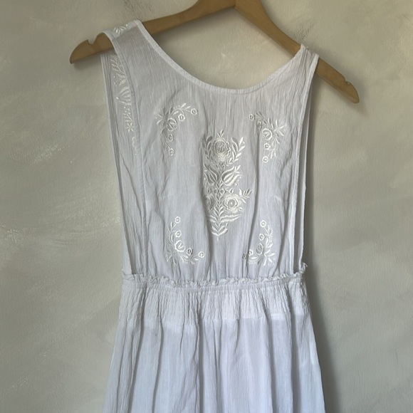 Minkpink maxi white embroidered dress coverup boho beach bridal vacation size s - Picture 3 of 10